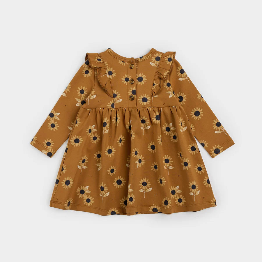 Petit Lem - Sunflower Print Amber Dress Set/Ensemble de robe ambrée à imprimé de tournesols