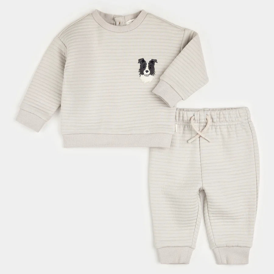 Petit Lem - Lunar Rock Quilted Outfit Set/Ensemble matelassé roche lunaire