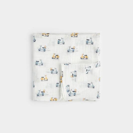 Petit Lem -  Print Muslin Swaddle/Langes en mousseline à imprimé de motorinos