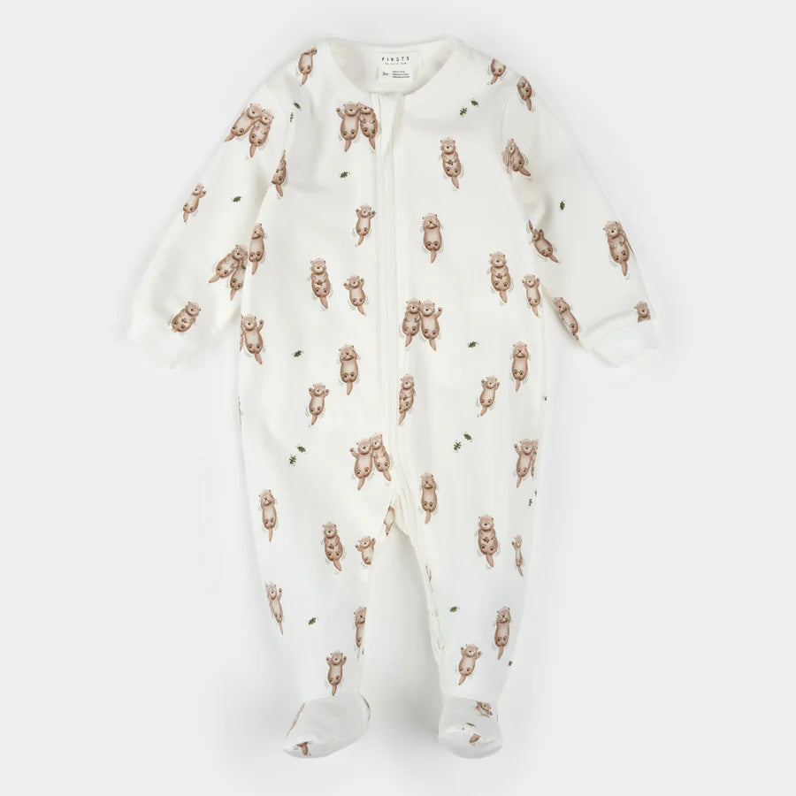 Petit Lem - Cotton Sleeper - Otter Print