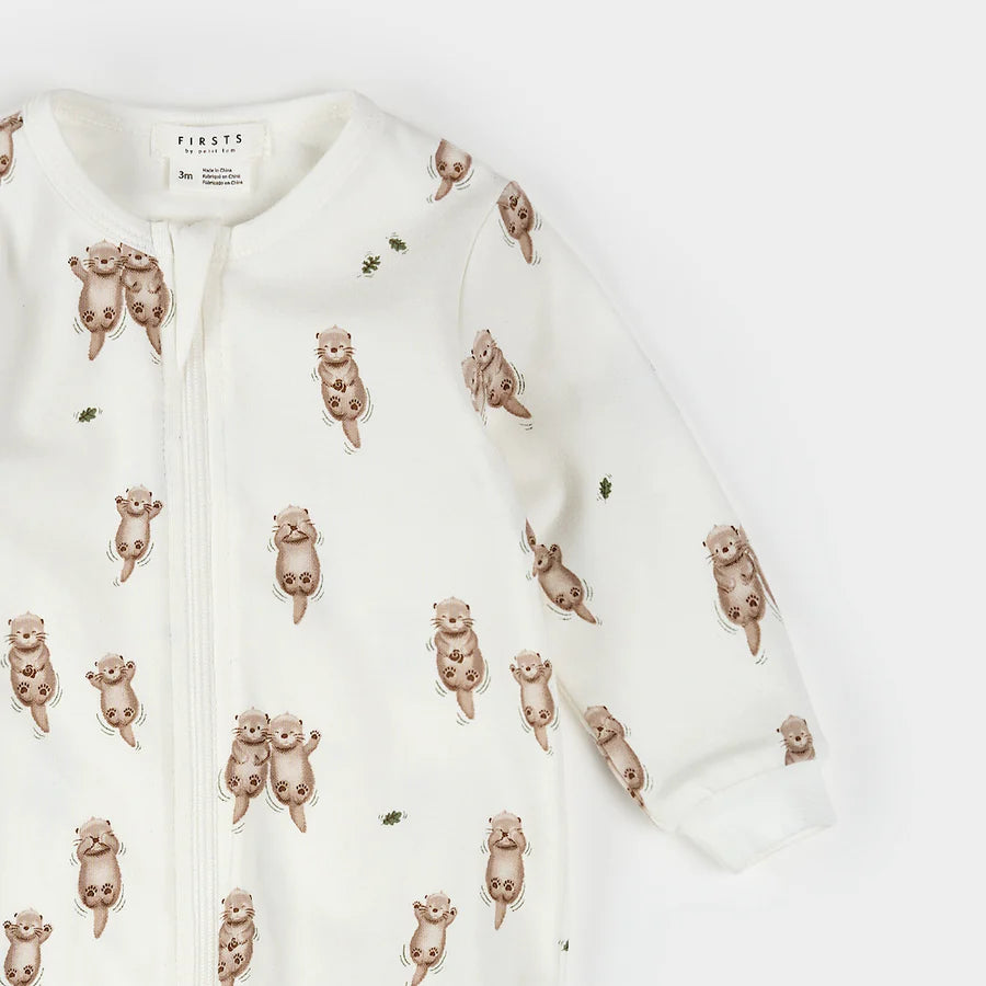 Petit Lem - Cotton Sleeper - Otter Print