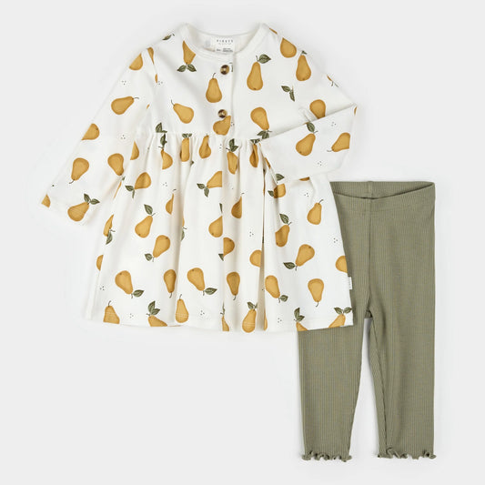 Petit Lem - Dress & Legging Set - Pears