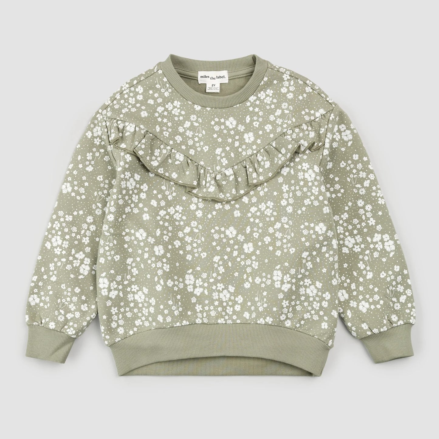 Miles The Label - Sweatshirt - Sage Floral Print