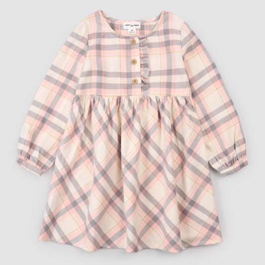 Miles The Label - Flannel Dress - Pink Plaid