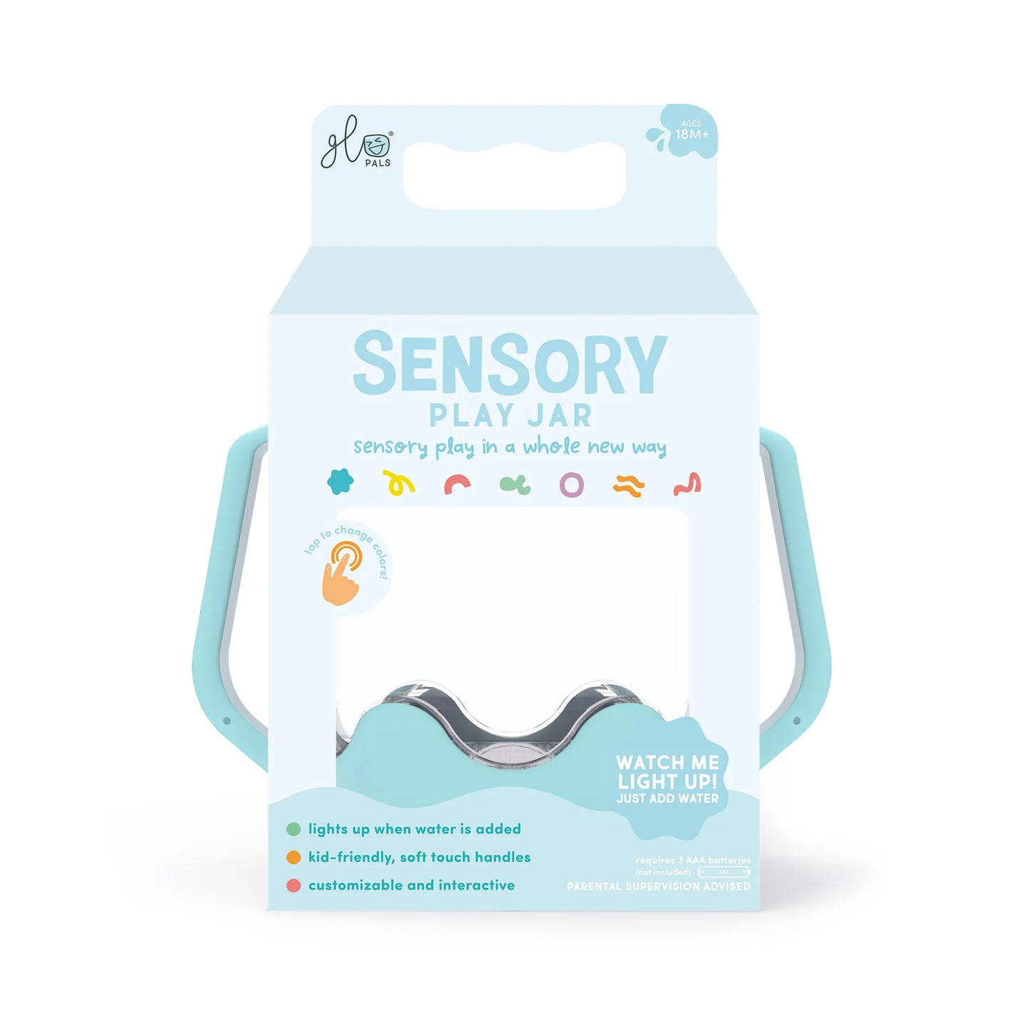 Glo Pals - Sensory Play Jar - Light Blue
