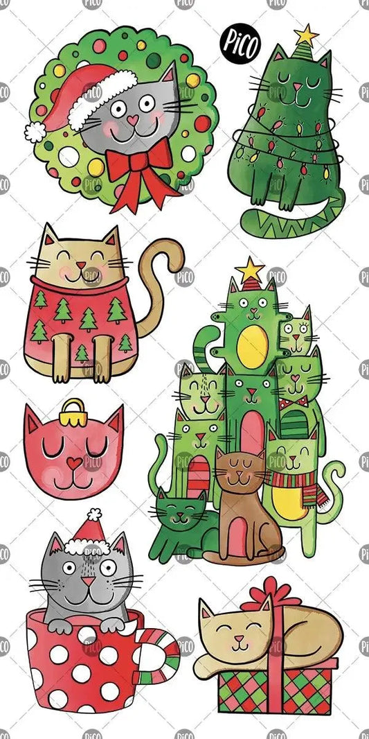 Pico - Temporary Tattoos  - The Christmas Tree Cat