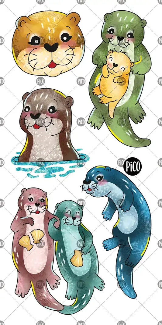 Pico - Temporary Tattoos  - Playful Otters