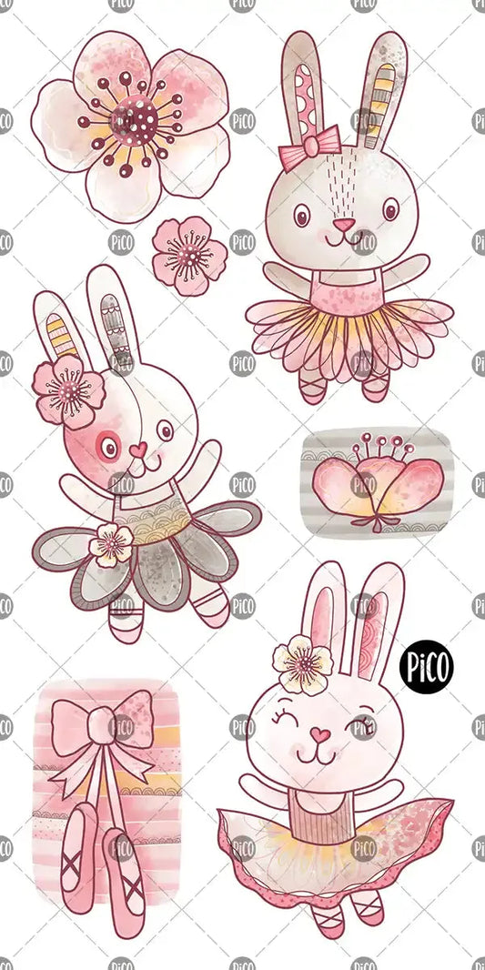 Pico - Temporary Tattoos  - Ballerina Bunnies
