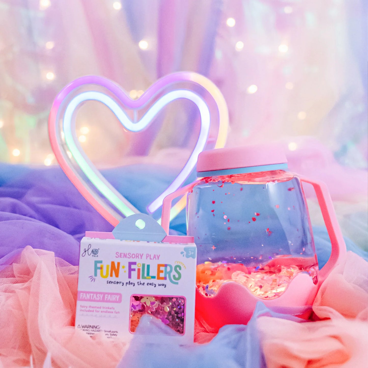 Glo Pals - Sensory Play Jar - Pink