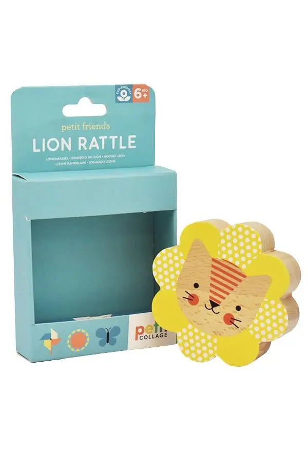 Petit Collage - Lion Rattle