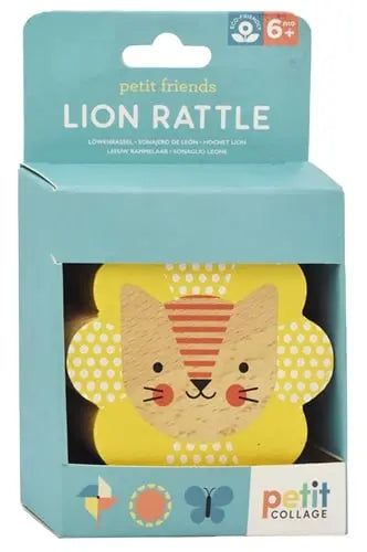 Petit Collage - Lion Rattle