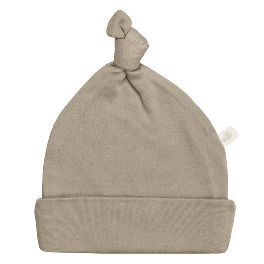 Perlimpinpin - Newborn Bamboo Knotted Hat - Taupe