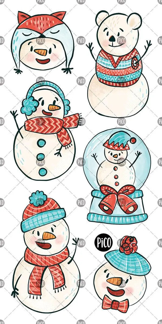 Pico - Temporary Tattoos  - The happy snowmen