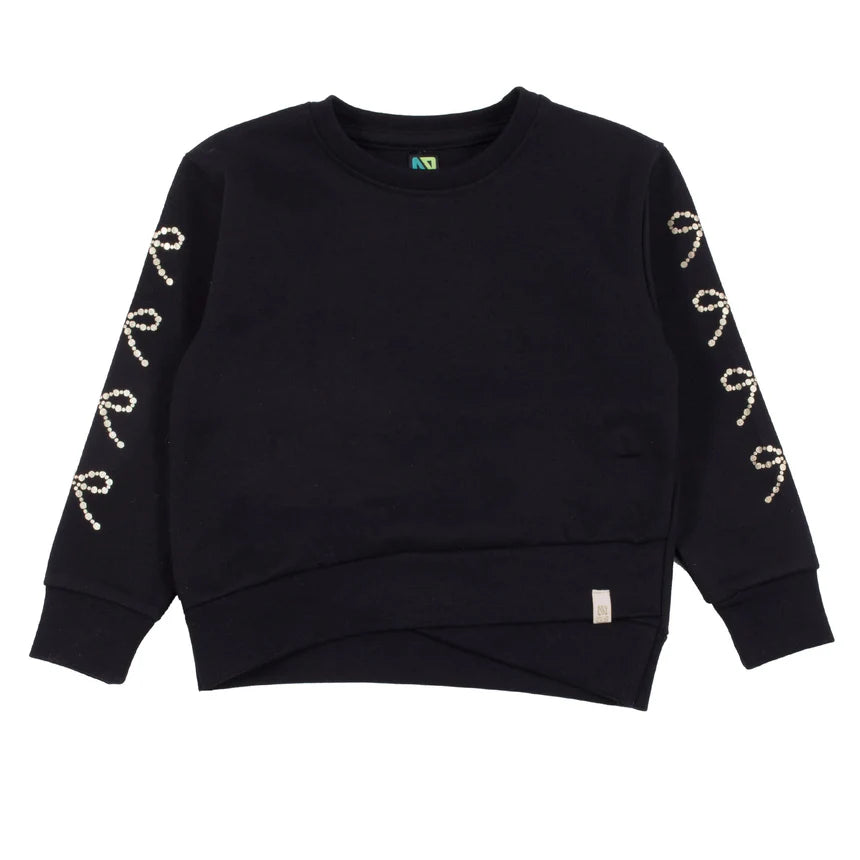 Nano - Sweater with Bows - Black