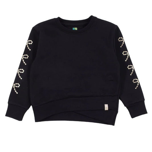 Nano - Sweater with Bows - Black
