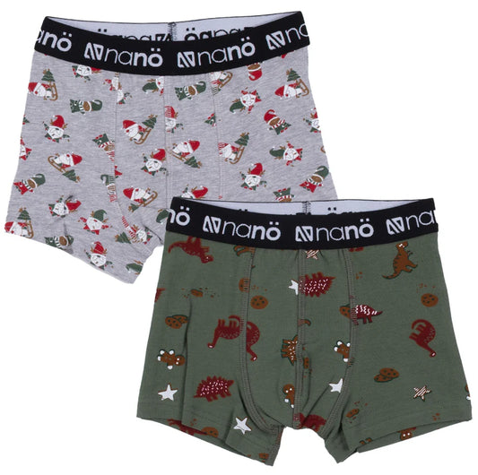 Nano - 2-Pack Boxers - Holiday Dinosaurs