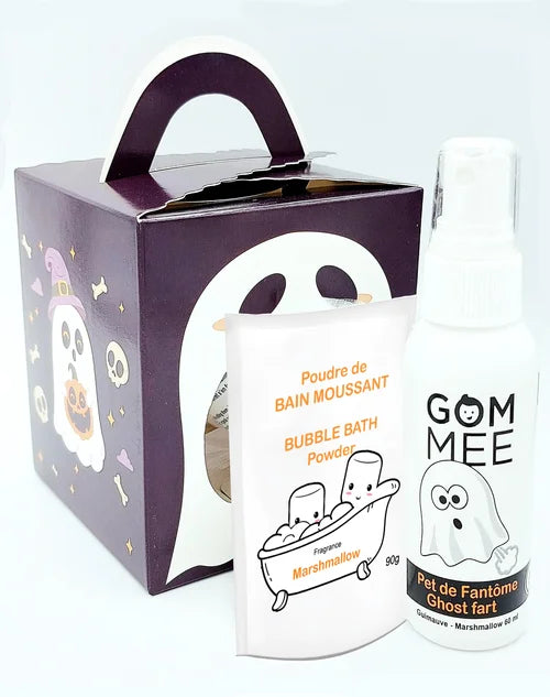 GOMMEE | HALLOWEEN Surprise Box Ghostly Ritual (powder bubble bath & Ghost farts)