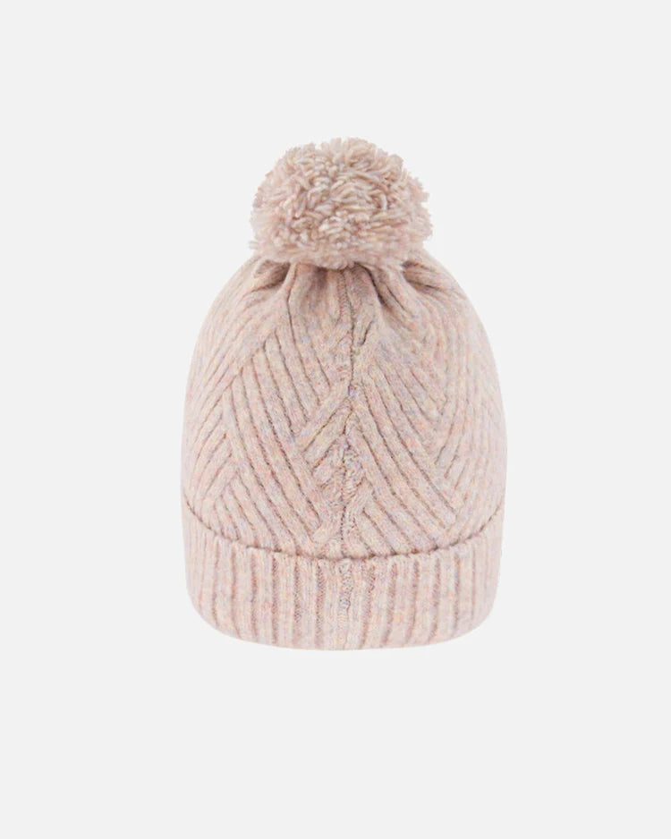 Knit Hat Light Pink/Tuque en tricot rose pâle