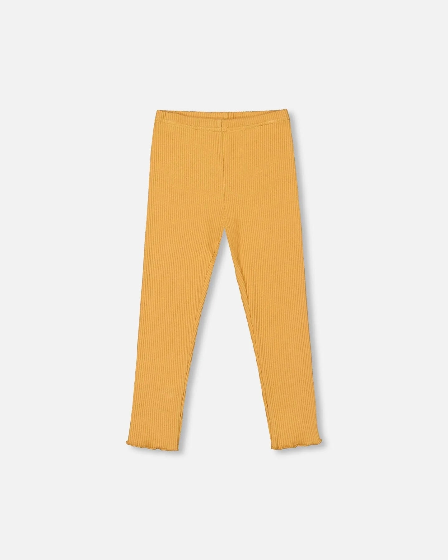 Deux Par Deux Rib Leggings Yellow/Leggings côtelés jaune