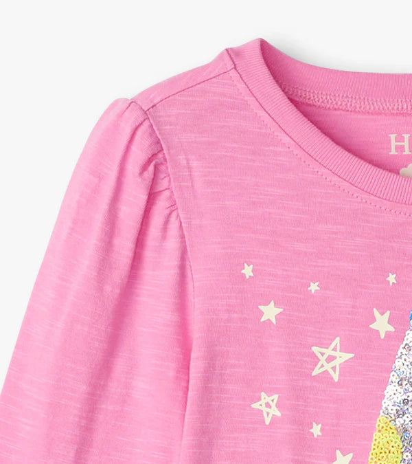 Hatley - Girls Lava Lamp Long Sleeve Graphic Tee/T-shirt graphique à manches longues avec lampe à lave