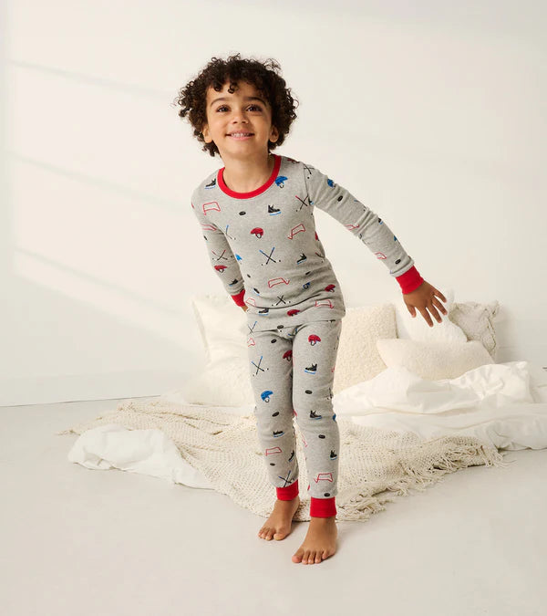 Hatley - Boys Hockey Organic Cotton Pajama Set/Pyjama en coton – Soirée de hockey