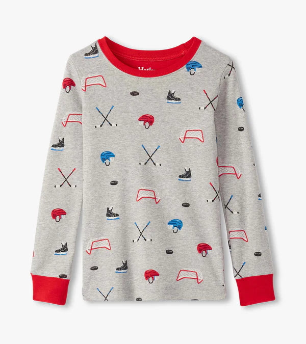 Hatley - Boys Hockey Organic Cotton Pajama Set/Pyjama en coton – Soirée de hockey