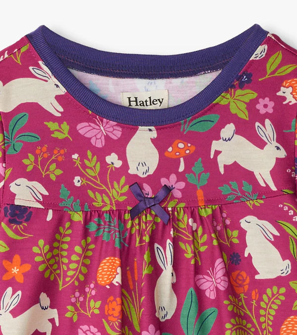 Hatley - Girls Wild Bunnies Nightgown/Robe de nuit – Lapins de contes de fées