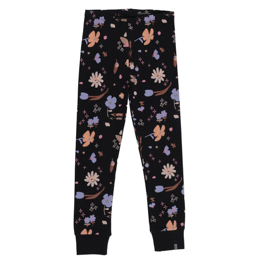 Nano - A Night In The Garden Leggings - Black Floral