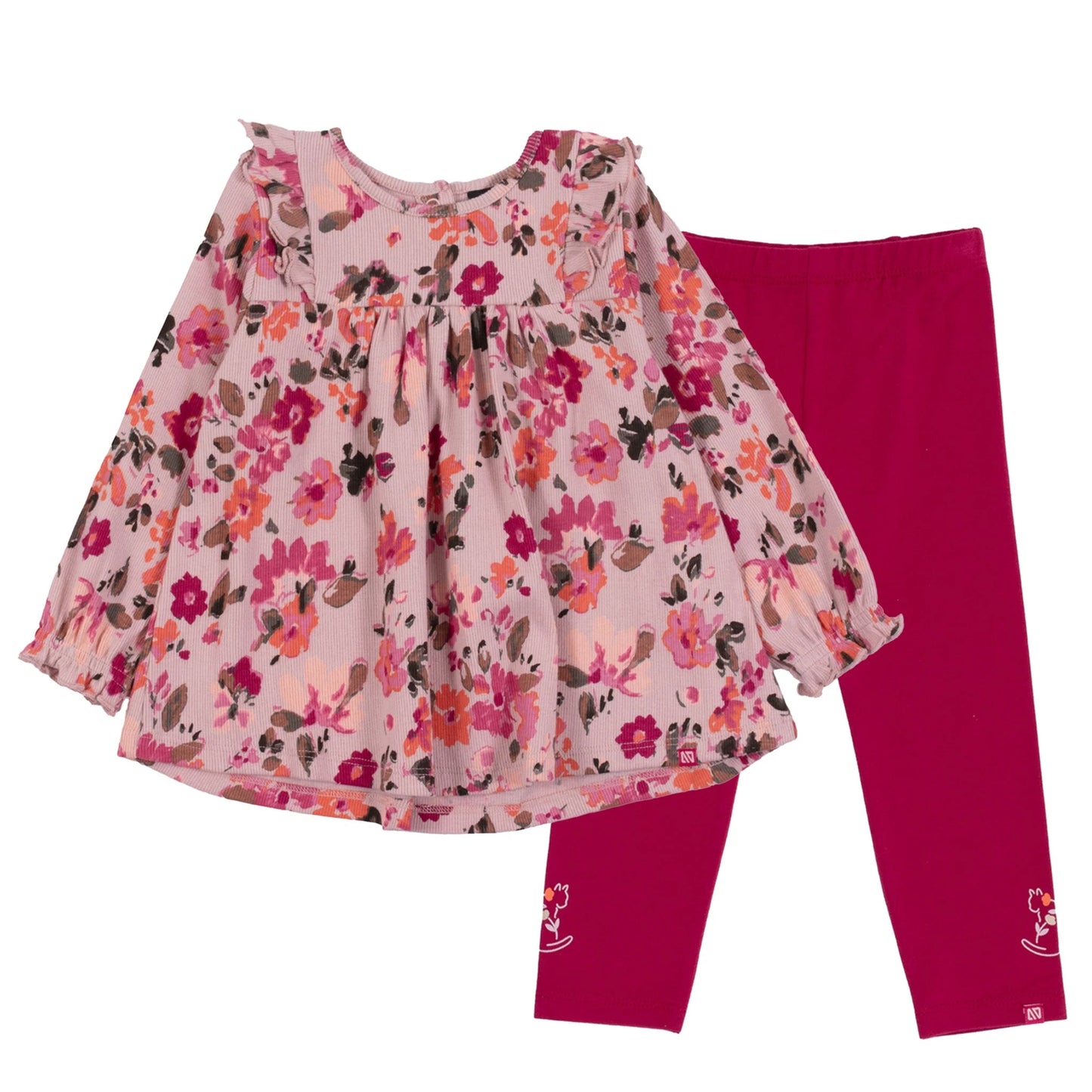 Nano - Adorable Kitten 2pc Tunic Set - Pale Pink