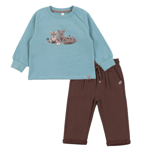 Nano - Teddy Bear Hugs 2pc Sweater Set - Turquoise