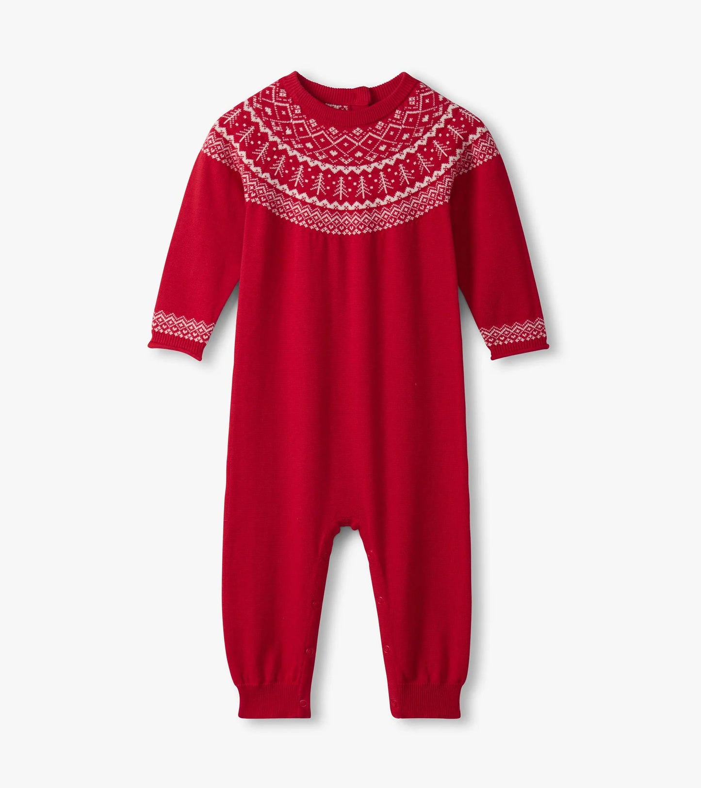 Hatley - Fair Isle Sweater Romper - Red