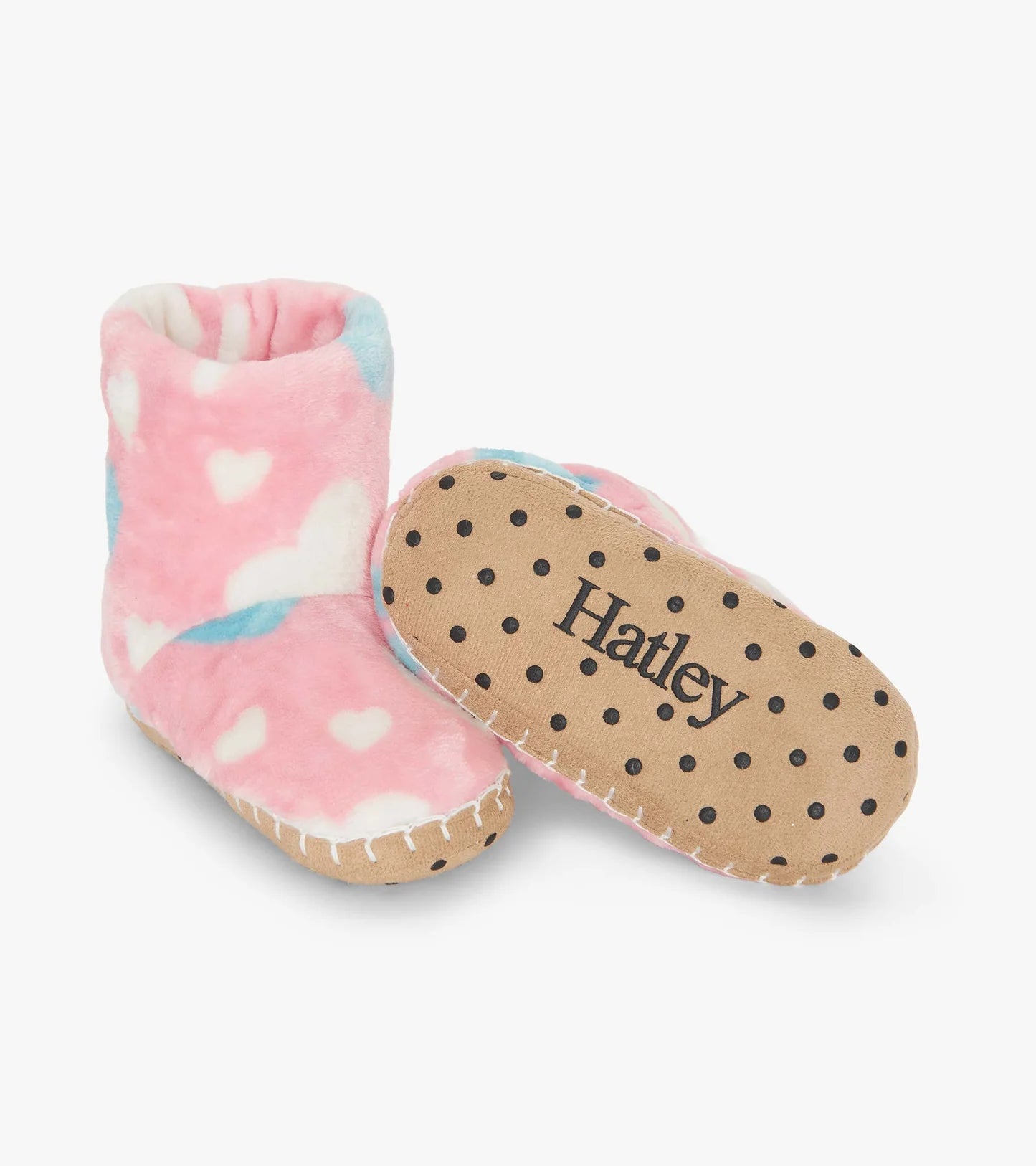 Hatley - Fleece Slippers - Big Hearts