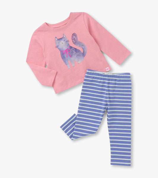 Hatley - Graphic Tee & Legging Set - Kitty