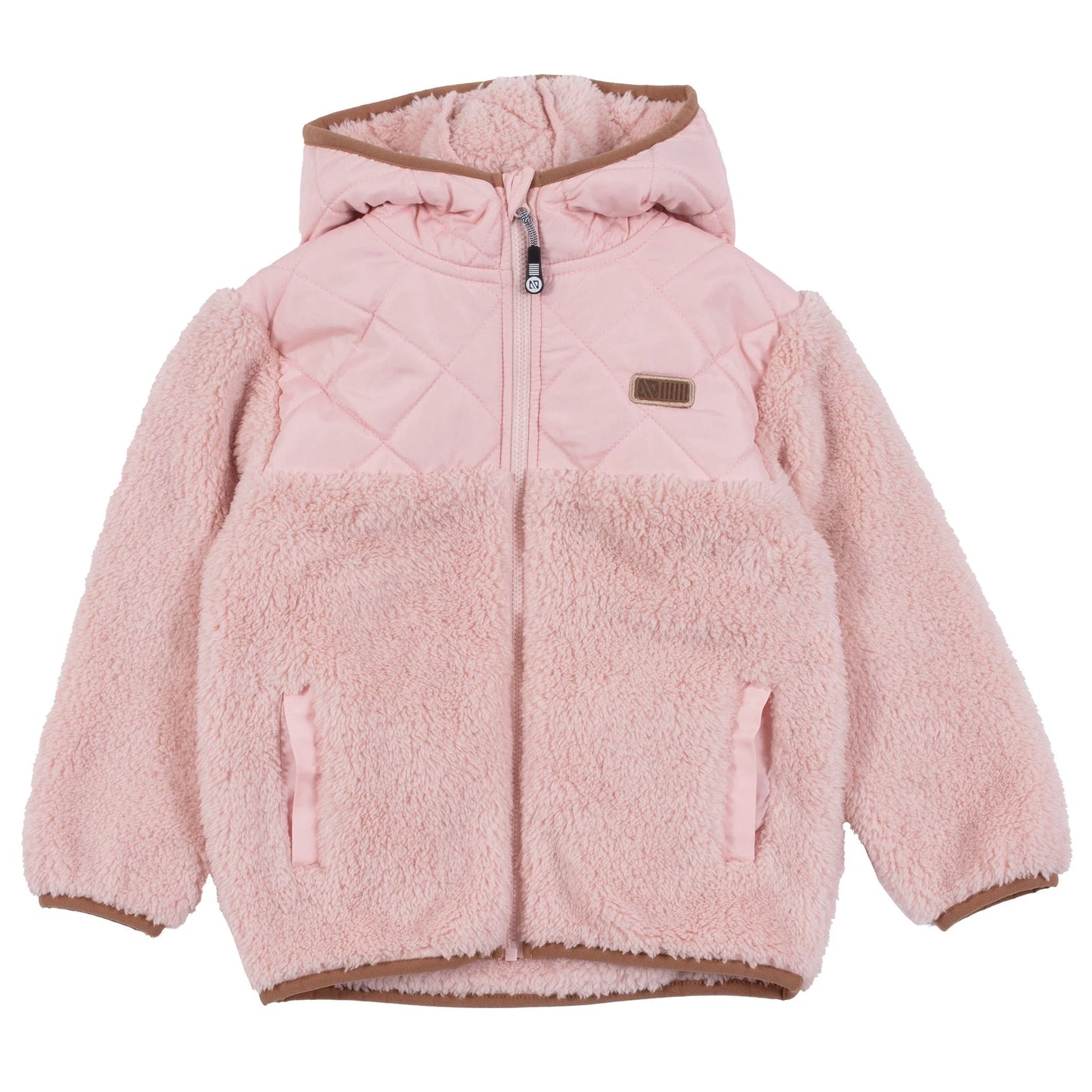 Nano -Sherpa Hooded Jacket - Pink