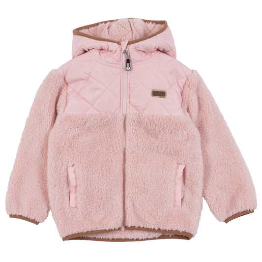 Nano -Sherpa Hooded Jacket - Pink