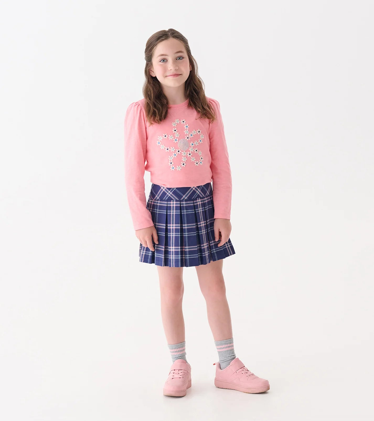 Hatley - Long Sleeve Graphic Tee - Embroidered Flowers