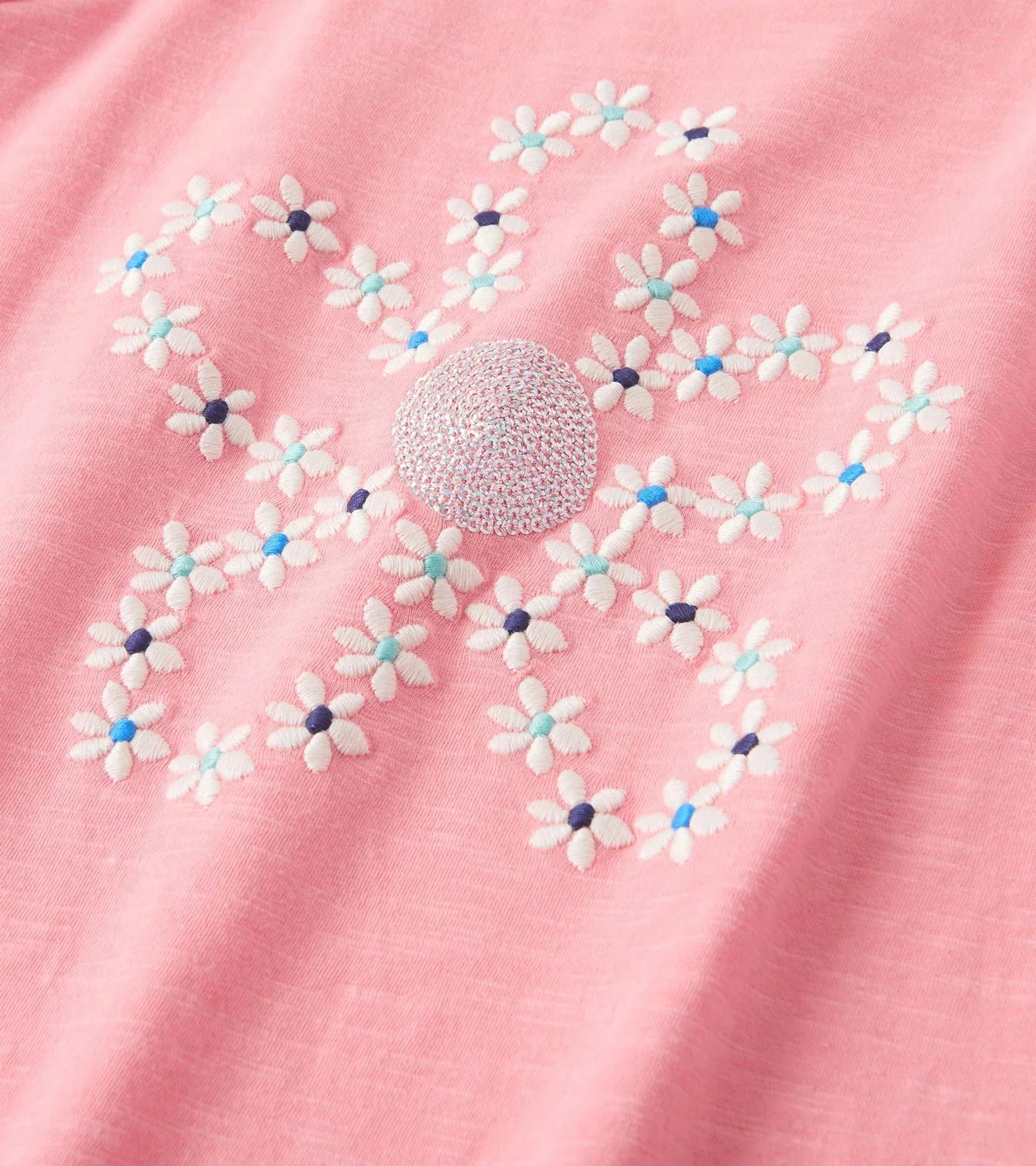 Hatley - Long Sleeve Graphic Tee - Embroidered Flowers