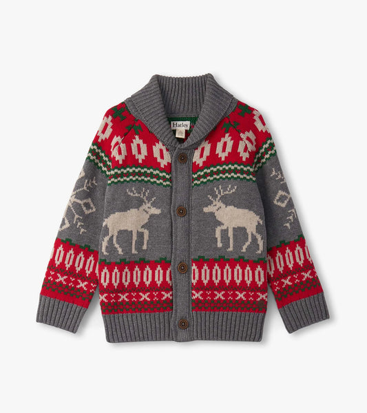 Hatley - Winter Shawl Collar Cardigan - Elk