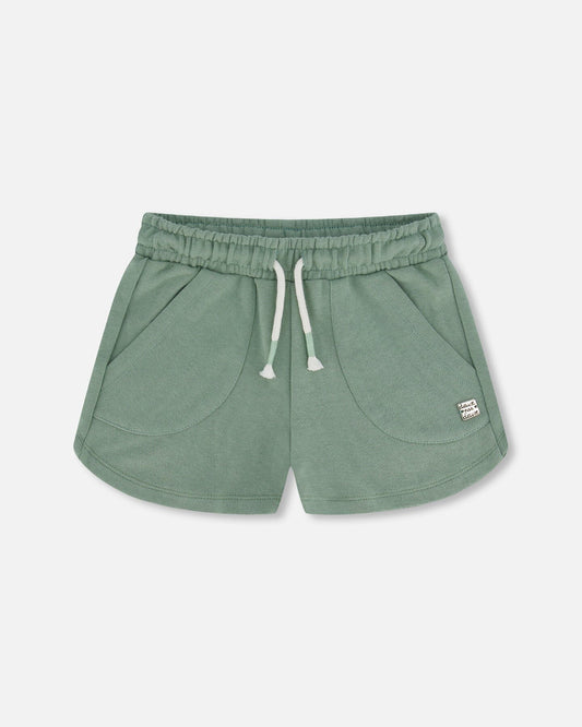 Deux Par Deux - French Terry Short Olive Green/Short Vert Olive En Coton Français