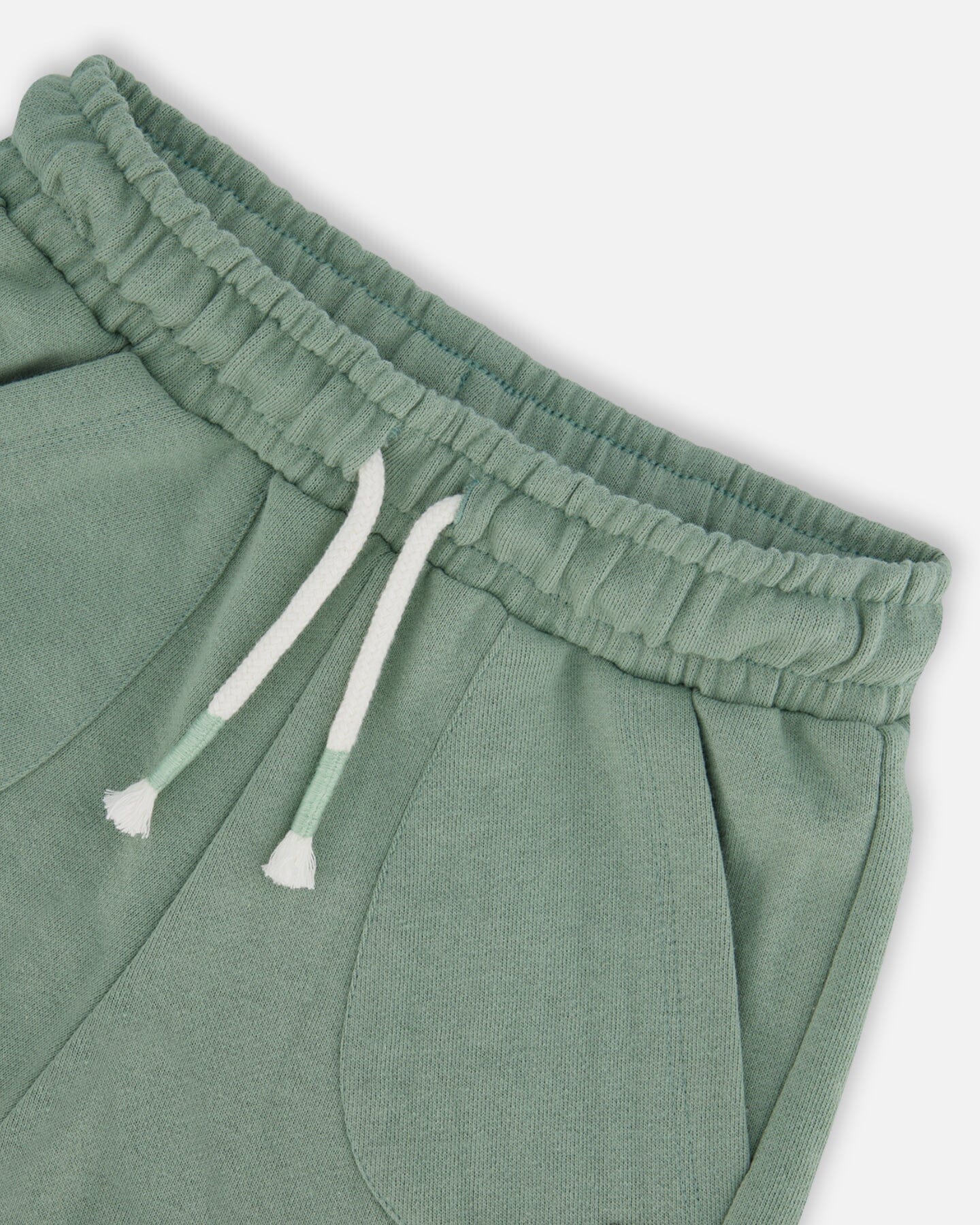 Deux Par Deux - French Terry Short Olive Green/Short Vert Olive En Coton Français