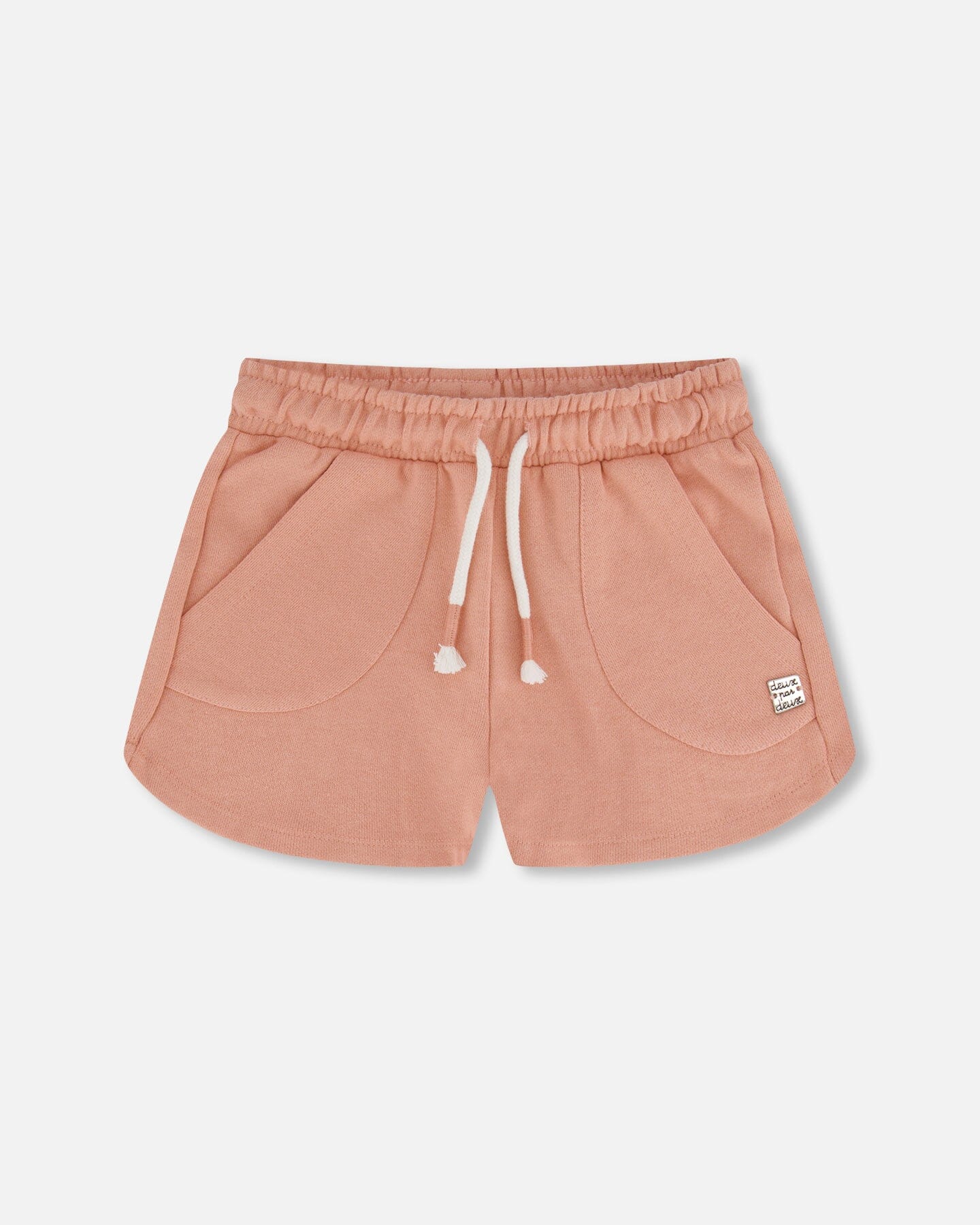 Deux Par Deux - French Terry Short Peach Pink/Short Rose Pêche En Coton Français