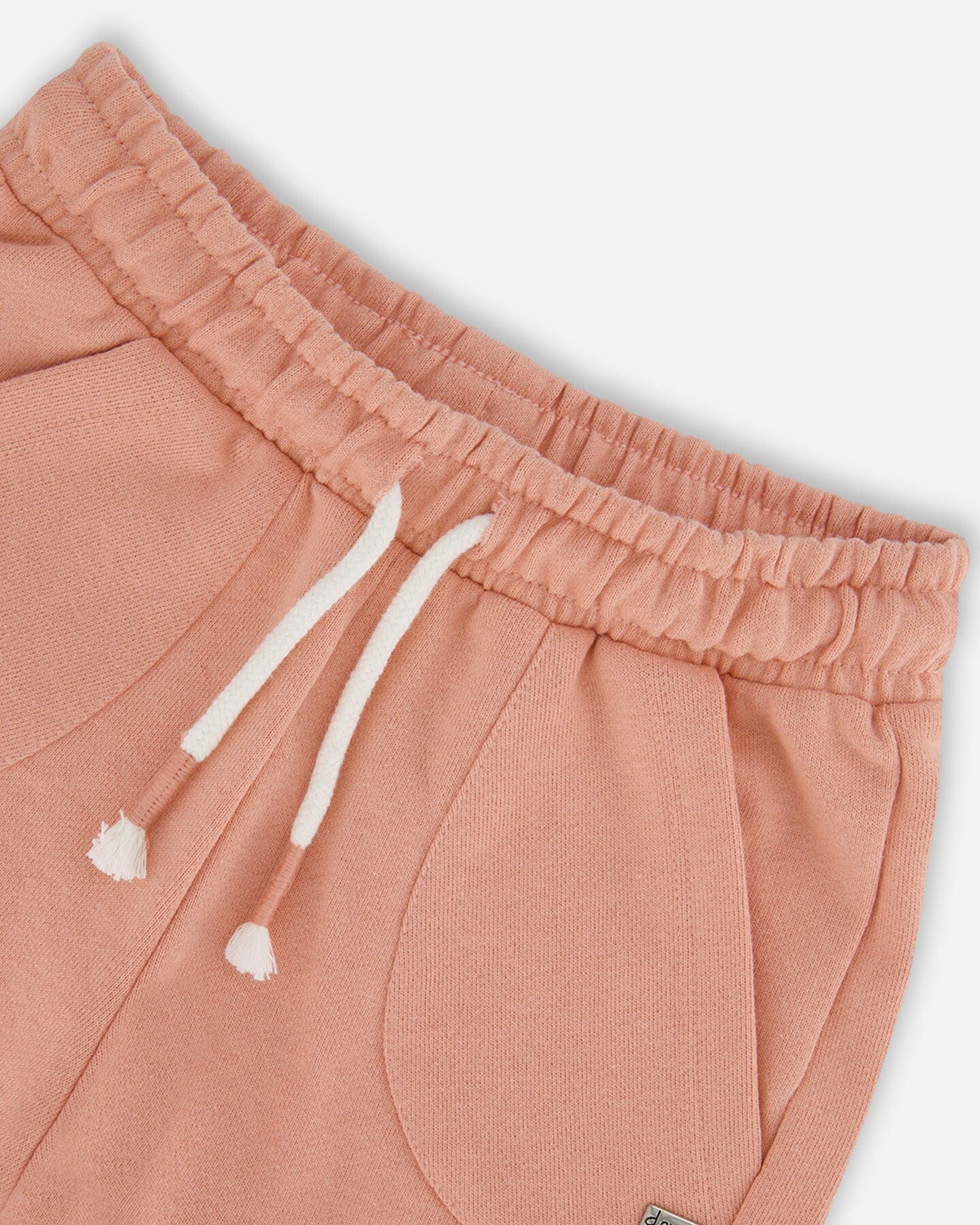 Deux Par Deux - French Terry Short Peach Pink/Short Rose Pêche En Coton Français