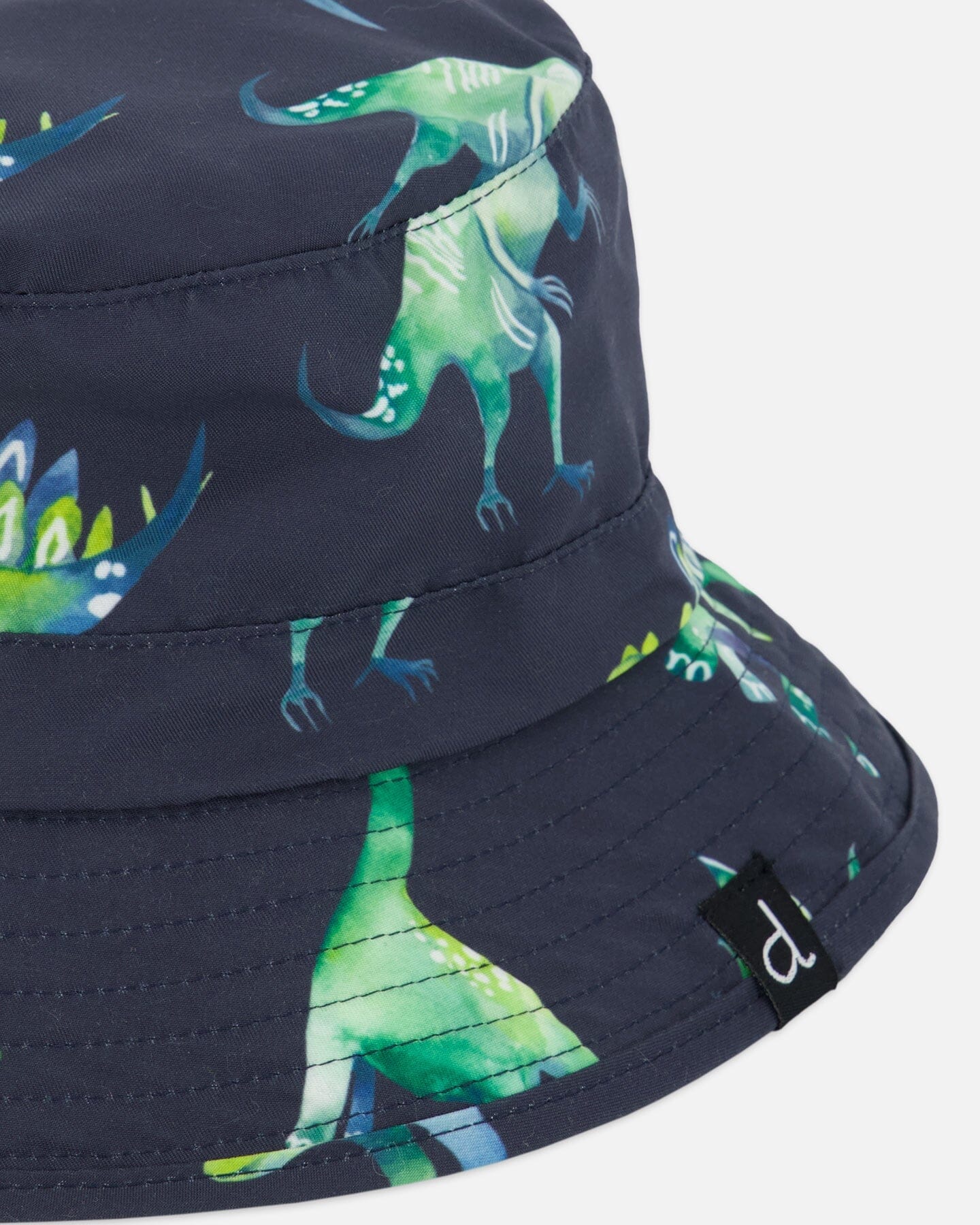 Deux Par Deux - Beach Hat - Grey Printed Dinosaurs