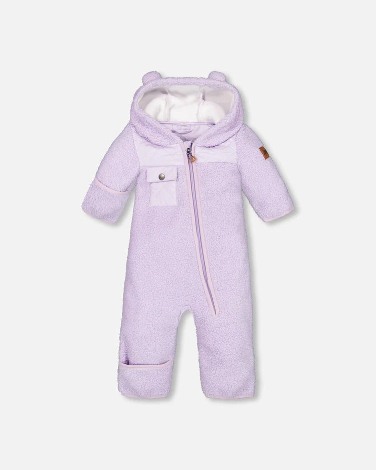 Deux Par Deux - Baby Sherpa One Piece Lavender/Habit une-pièce en sherpa pour bébé lavande