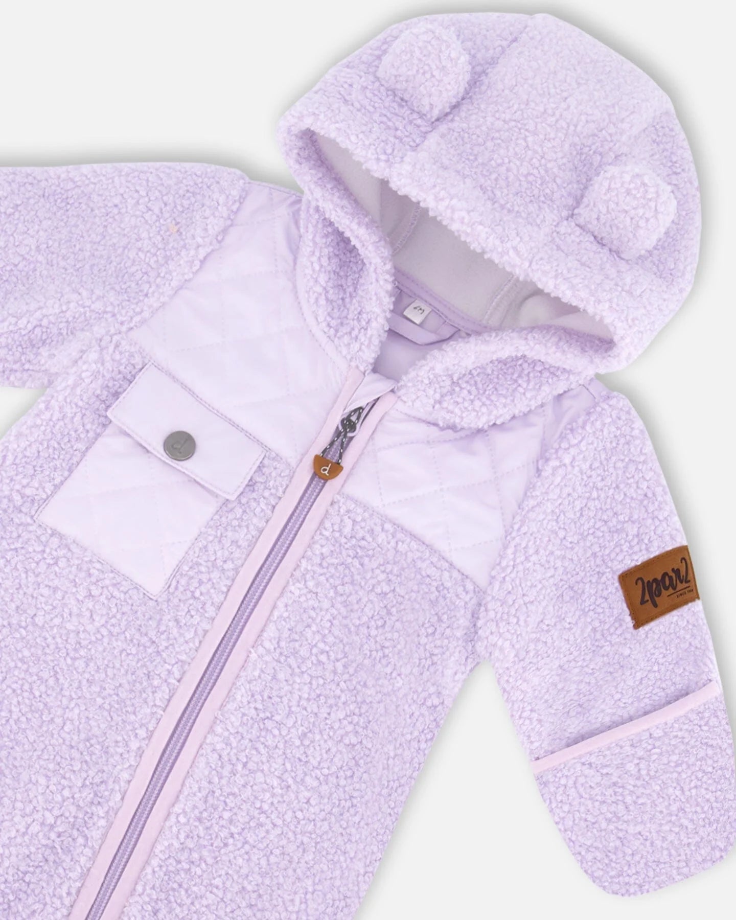 Deux Par Deux - Baby Sherpa One Piece Lavender/Habit une-pièce en sherpa pour bébé lavande