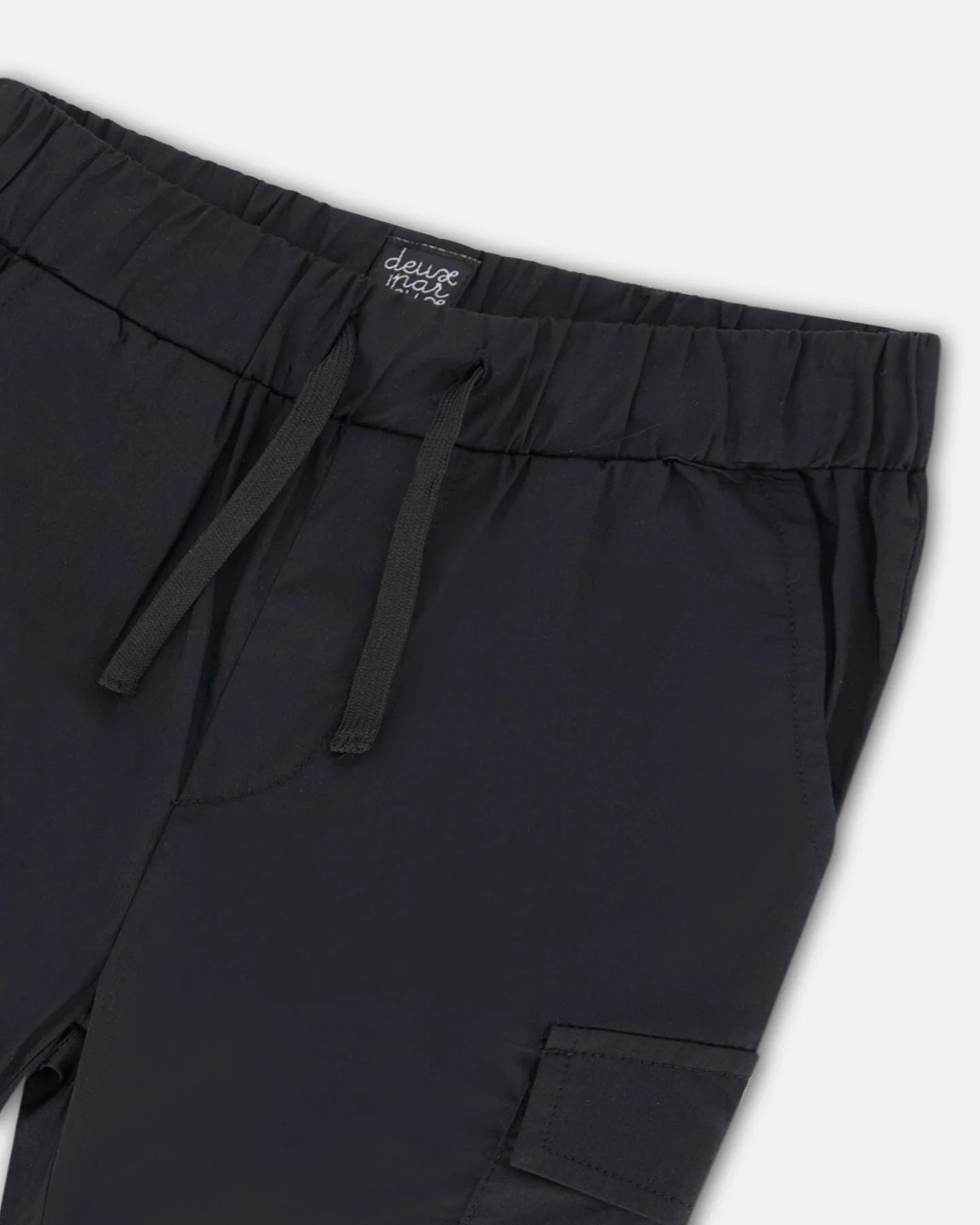 Deux Par Deux - Parachute Jogger Cargo Pants Black/Pantalon Parachute À Poches Cargo Noir