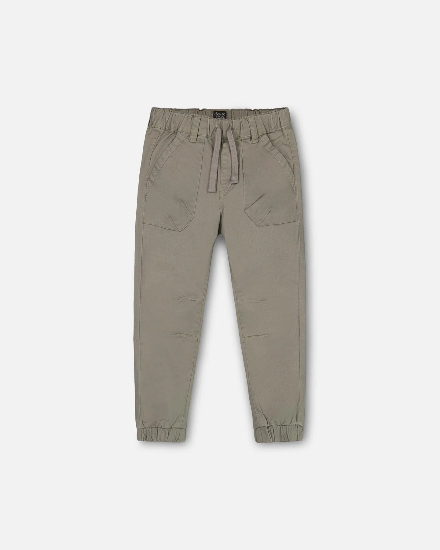 Deux Par Deux - Stretch Twill Jogger Pants Castor Gray/Pantalon Coupe Jogger En Sergé Extensible Vert-De-Gri