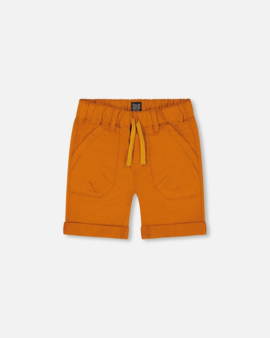 Deux Par Deux - Stretch Twill Short Dusty Orange/Short En Sergé Extensible Orange Brûlé