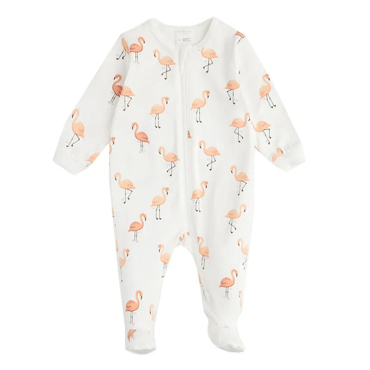 Petit Lem - Flamingo Print Sleeper/Pyjama Flamant