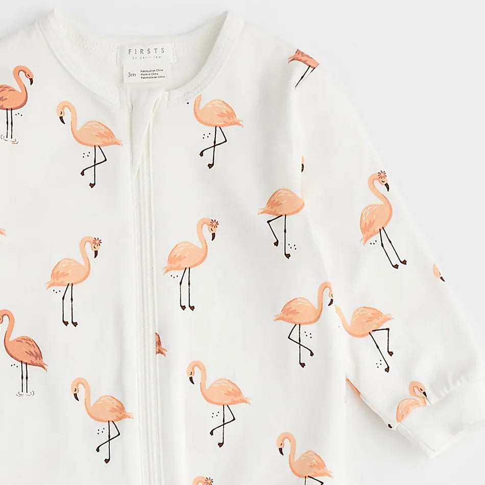 Petit Lem - Flamingo Print Sleeper/Pyjama Flamant